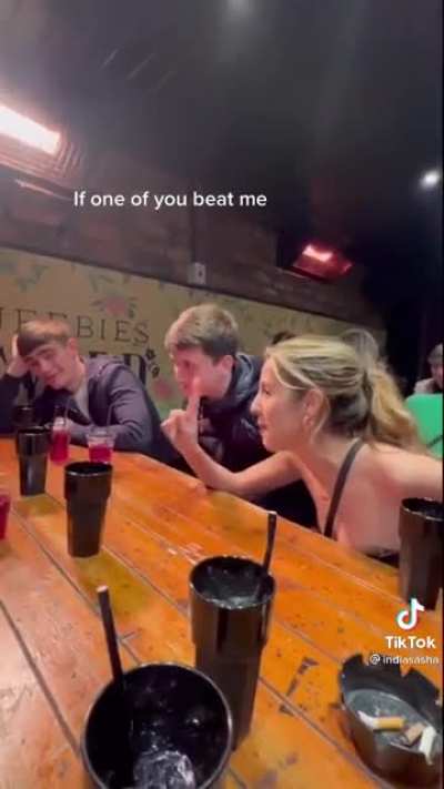 That’s one way to get free drinks 😂