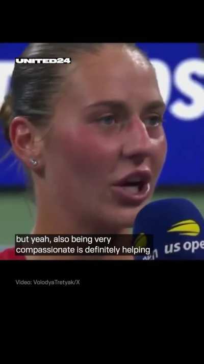 Marta Kostyuk gets emotional after defeating Sloane Stephens, reminding everyone that 