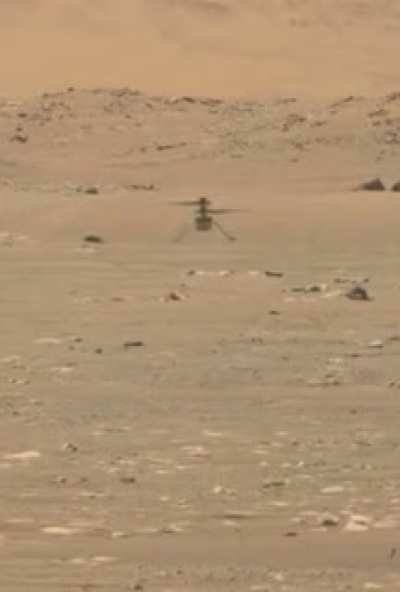 Video from Ingenuity’s first flight on Mars