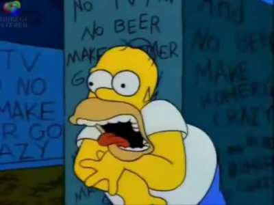 No tv and no beer make homer something something . . .