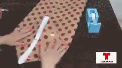 How to wrap a basketball or other odd shaped gifts
