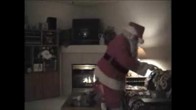 Santa sneaking in behind you