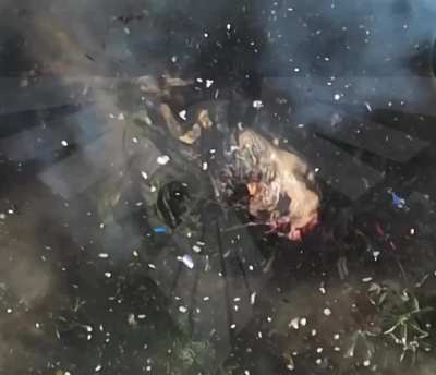 Drone operator 47th Mechanized Brigade of the Ukrainian Army engages a Russian soldier trying to play dead - 22 May 24