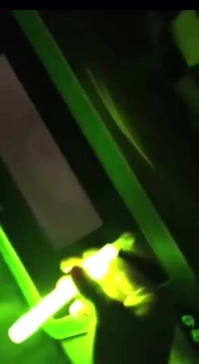 Sticking a glow stick in a microwave