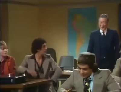 The class attendance roll-call (From Mind Your Language)