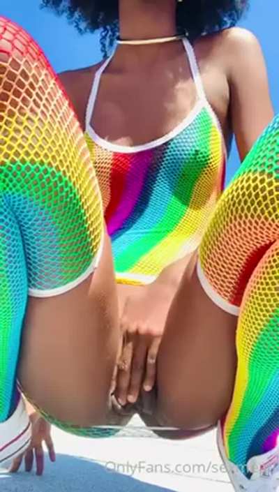 Hot ebony play on The Street😍 Link In Comme<wbr>nt😍👇