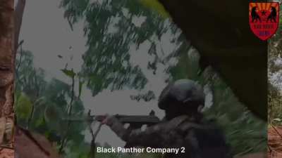 Anti-Junta Black Panther Column defending against Myanmar Army in Kayin State