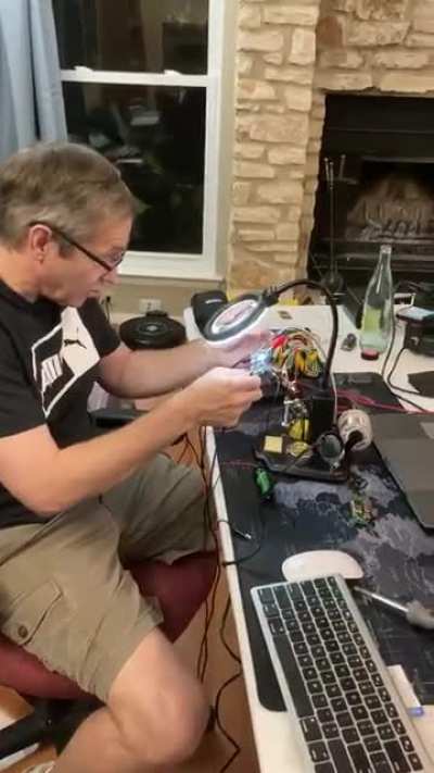 After my moms phone couldn’t hold a charge during the Texas snow storm we forced her to upgrade it. She just figured out how to record and sent me this video of her boyfriend