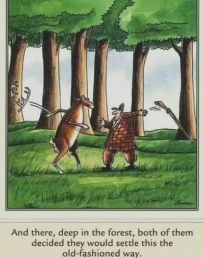 MMA 536: Elmer Fudd against a wild deer
