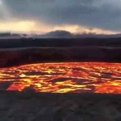 Watching lava river this close must be really amazing