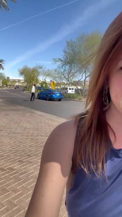 All the way down in a parking lot