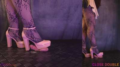 Even if pink heels and fishnets are cute, a session with those can always hurt :)