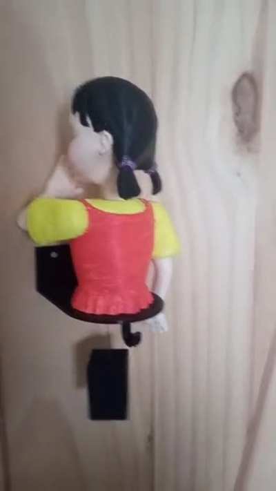 Made a keyholder with spinning head just with a thread