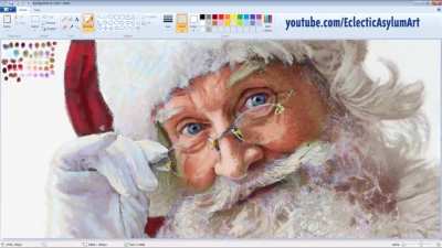 This realistic MSPaint Santa Claus drawing by Eclectic Asylum Art