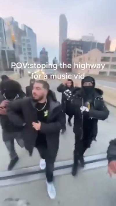Stopping the highway for a music vid