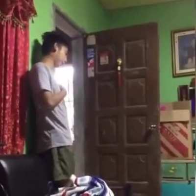 To scare a friend