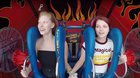 If you look closely, you can see one of these girls is actually having the time of her life while the other dies repeatedly