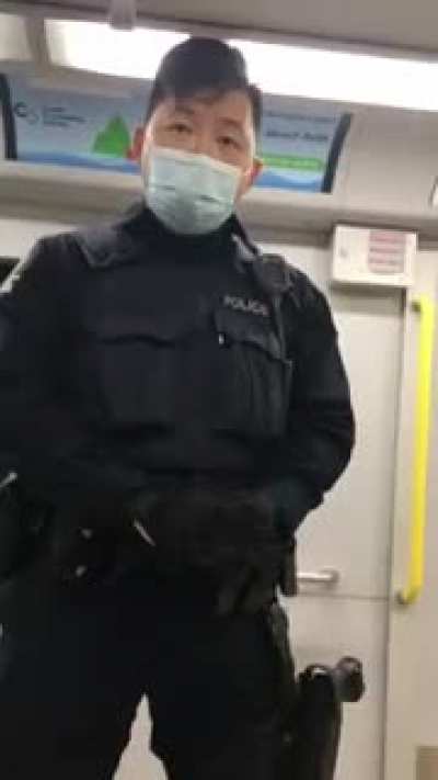 World's most composed transit police officer vs. 