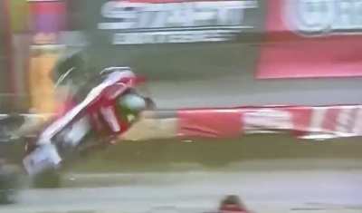 Driver ejection during Chili Bowl Dirt Races(will post a better quality video if one becomes available)
