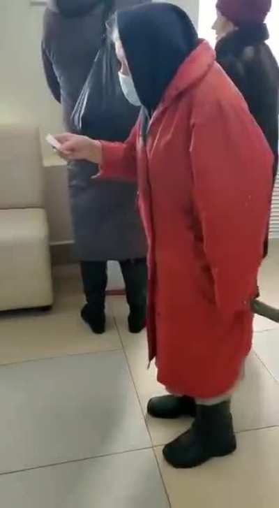Russian Babushka, She carries that thing everywhere.