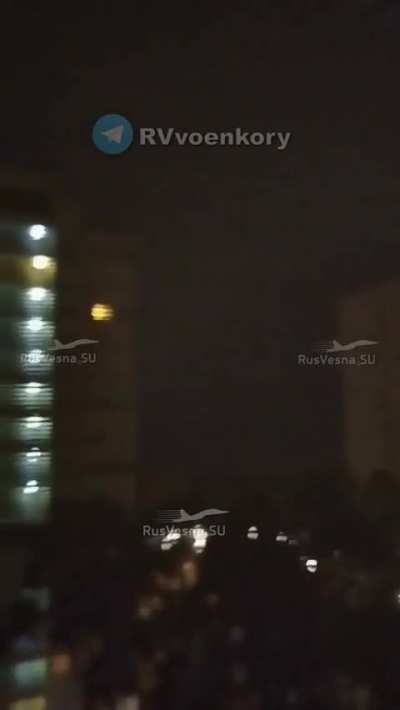Drone hits flat in Russia (filmed closely)