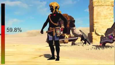 You can get Link beyond 4% sun burned in Breath of The Wild