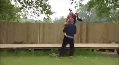 Homemade jetpack test