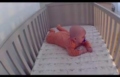 to make a baby sleep using white noise.