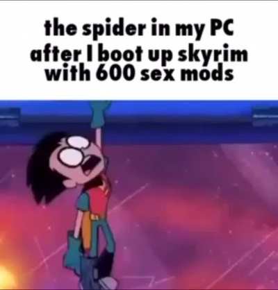 that spider is not having a good time