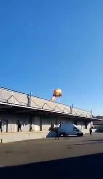 Ukrainian air defense shot down an Russian cruise missile over Zaporozhye - 2022