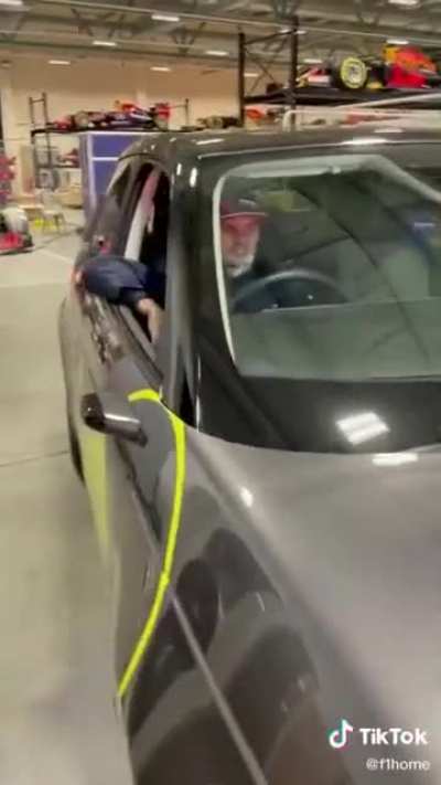 Max vibing in his new car