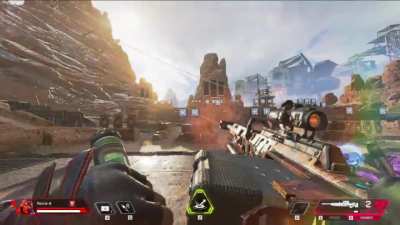 Either Kraber is a floating weapon or Octane has a third arm