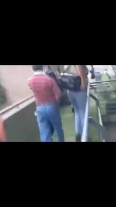 Guy jumped off the roof