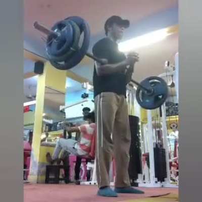Zercher clean and Squat 100kg(220lb)