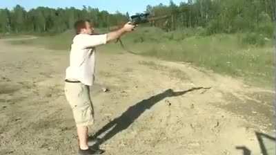 Dude with no shooting experience attempts to fire a high power rifle & gets a rhinoplasty instead