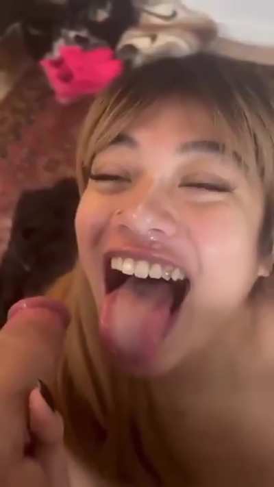 That slutty smile after facial can make any man happy
