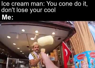 The ice cream man has skills... in trolling