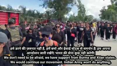 Kuki terrorists march on streets inciting genocide of Meiteis