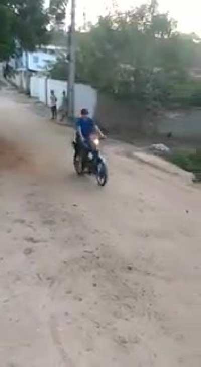 this one knows how to ride a motorcycle