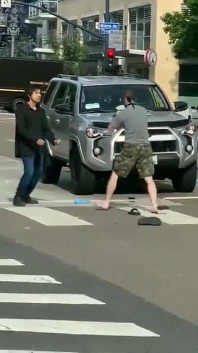 Guy warned him several times, but he didn't back off