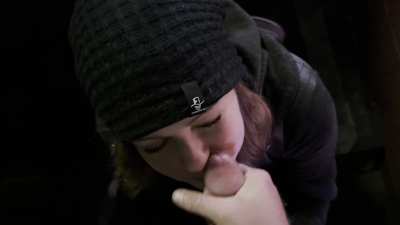 Blowjob public facial