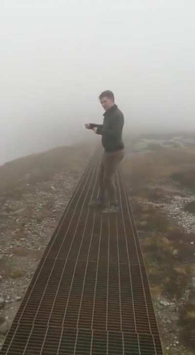 Selfie in the wind