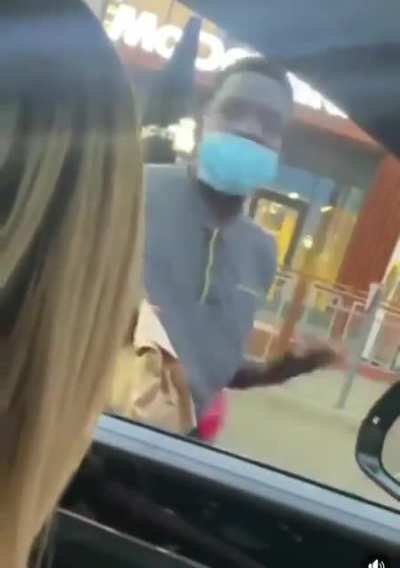 British Karen wants free food at McDonald's