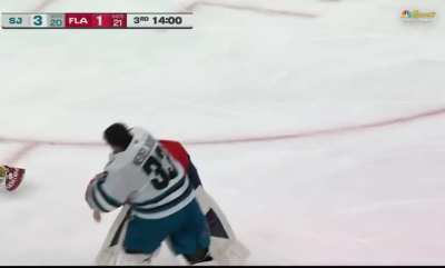 Goalie fight between Alex Nedeljkovic and Sergei Bobrovsky