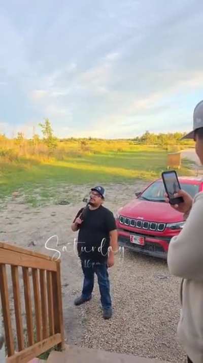 Idiot plays with a gun