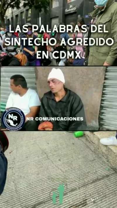 Feminazis cobardes atacando a indigente que solo pasaba por ahí. Ahí tienen su 