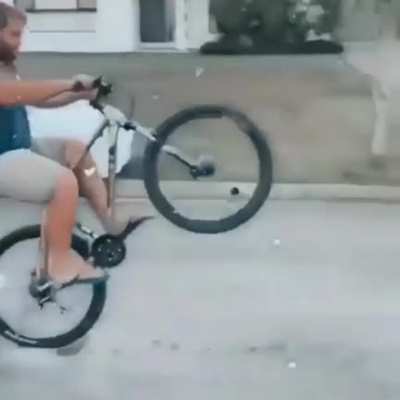 rearing the bike