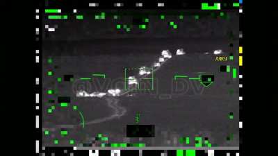 RU pov: KA-52 hits and destroys active Ukrainian tank. Zaporyzhe region. 