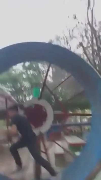 Running on a hamster wheel