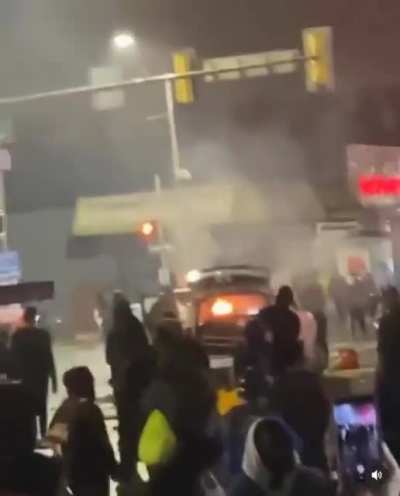 Crowd chants 